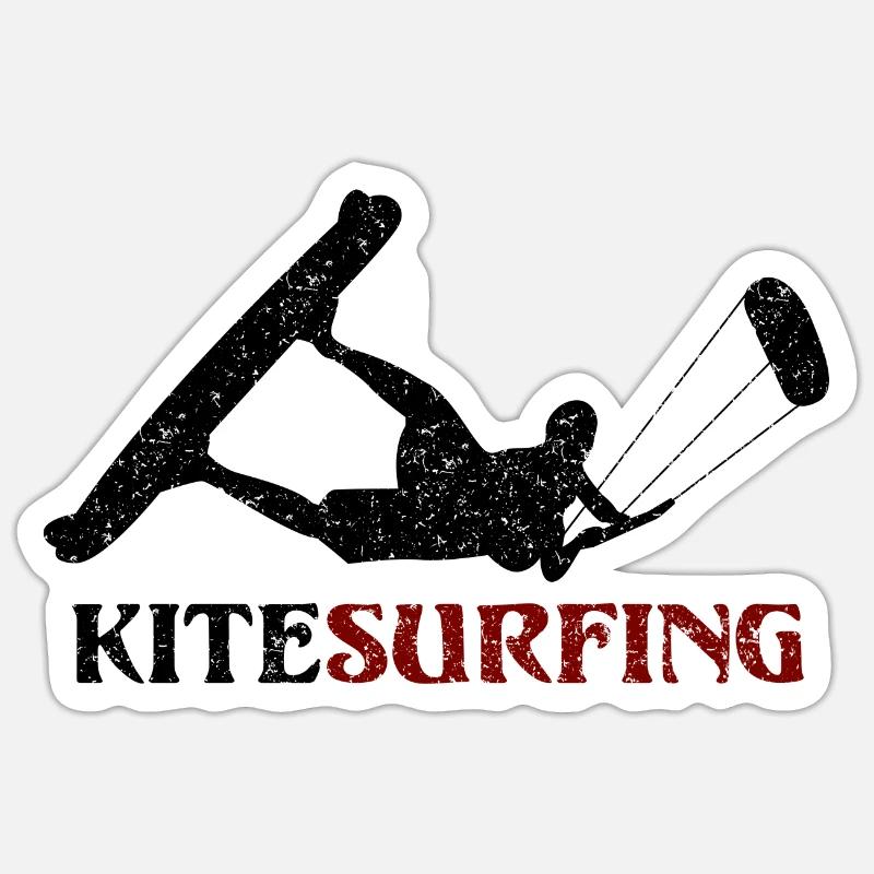 Kitesurf - conception Sticker taille S (10 x 10 cm)