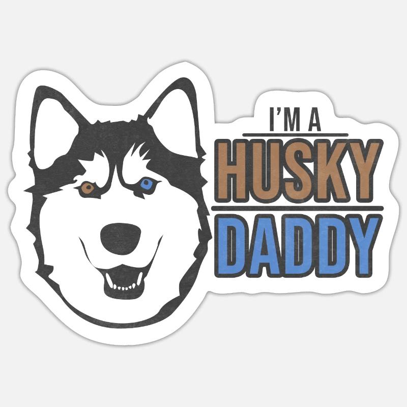 Husky - Sticker Größe S (10 x 10 cm) - Mattweiß