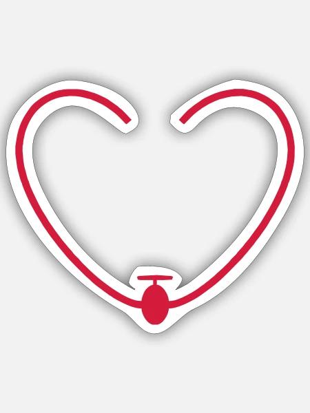Herz Segelflugzeug - Sticker Größe S (10 x 10 cm) - Mattweiß