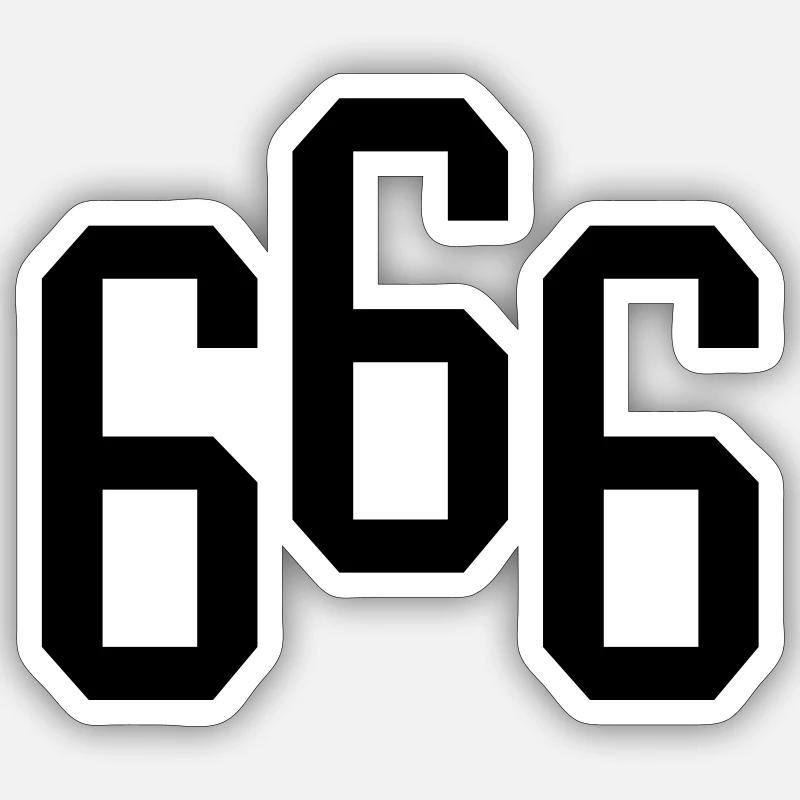 666 Sticker size S (10 x 10 cm)