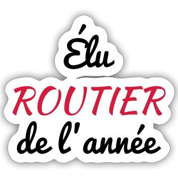 Trucker LKW Fahrer Routier Truck Camion Transport - Sticker size S (10 x 10 cm) - white matte - Front