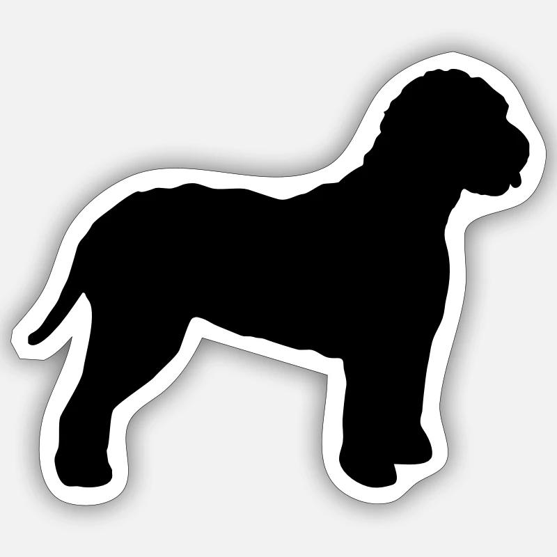 Lagotto Romagnolo - Sticker taille S (10 x 10 cm) - blanc mat