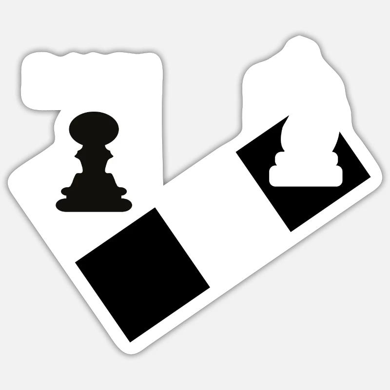 Schach Sticker Größe S (10 x 10 cm)