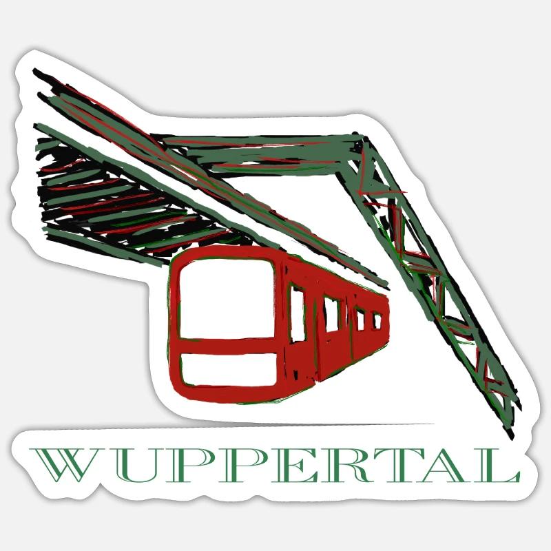 overhead railway - Sticker size S (10 x 10 cm) - white matte