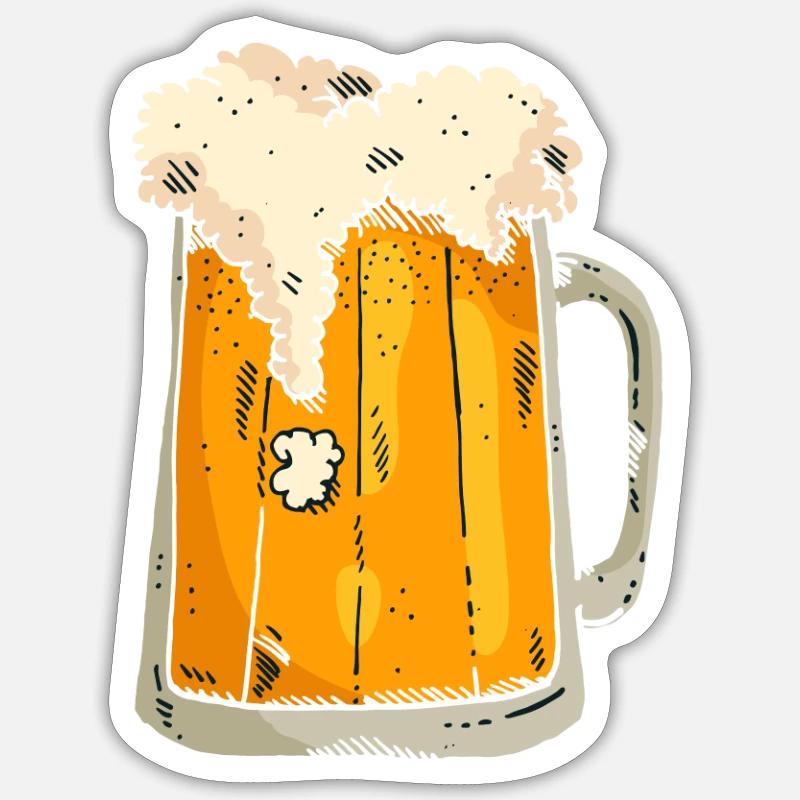 beer mug Sticker size S (10 x 10 cm)