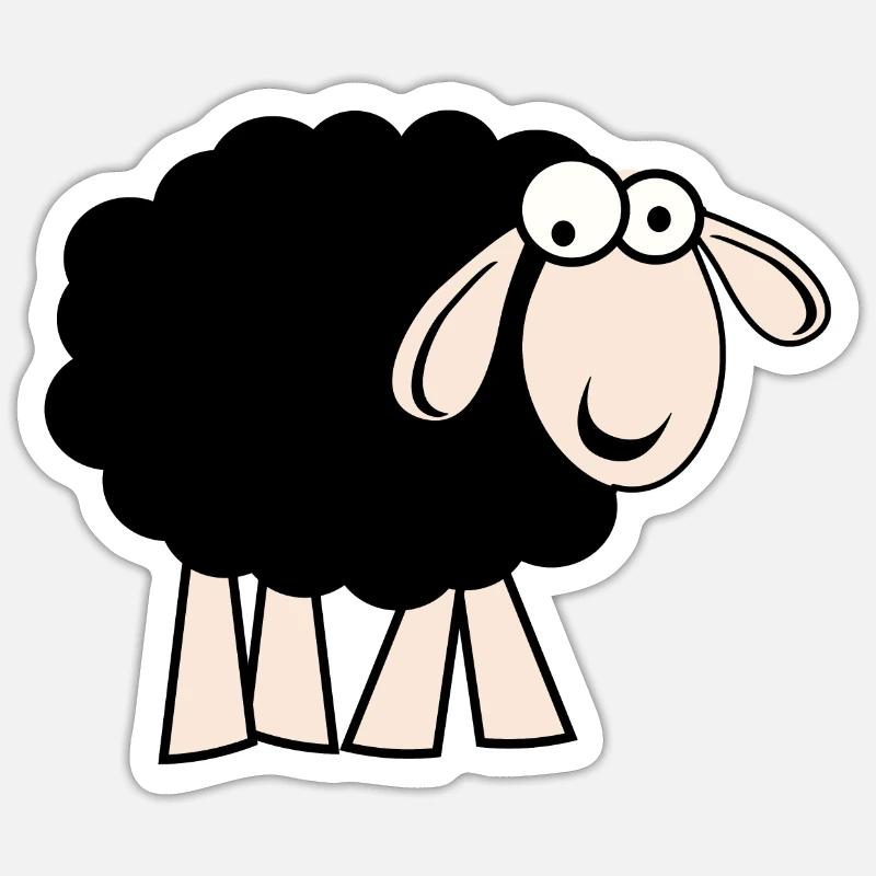 Schwarzes Schaf Sticker Größe S (10 x 10 cm)