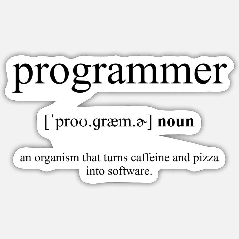 Programmer Definition Dictionary Sticker size S (10 x 10 cm)