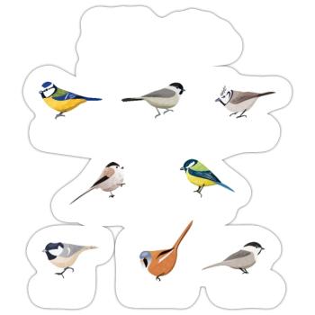 Ich mag Titten. | Lustiges Geschenk für Vogelbeobachtungsfans - Sticker Größe S (10 x 10 cm) - Mattweiß - Vorne