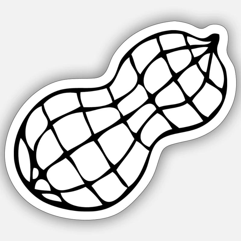 erdnuss - Sticker Größe S (10 x 10 cm) - Mattweiß