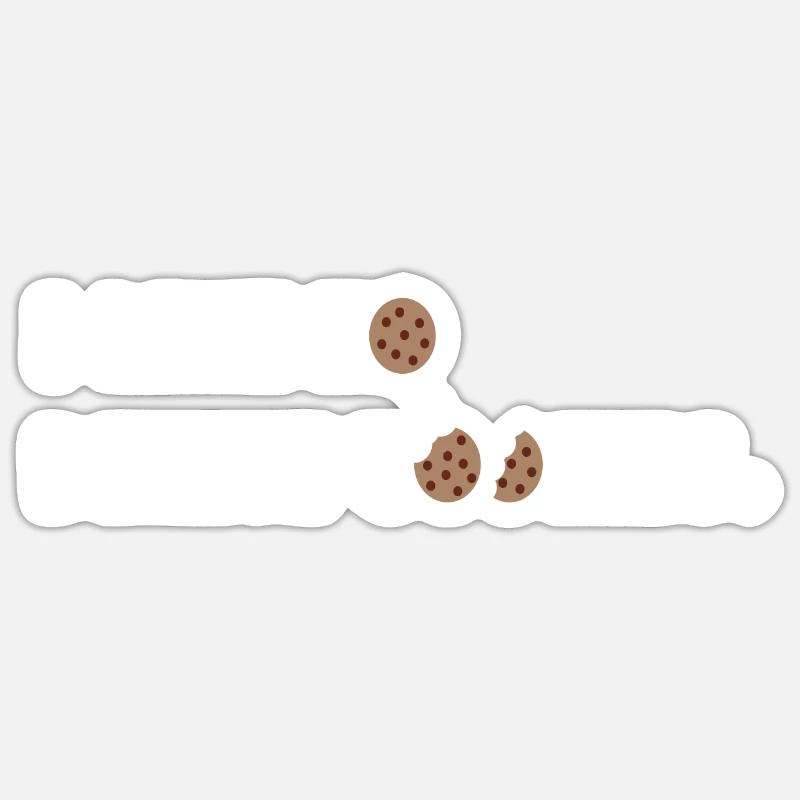 DELETE COOKIES saying itler - Sticker size S (10 x 10 cm) - white matte