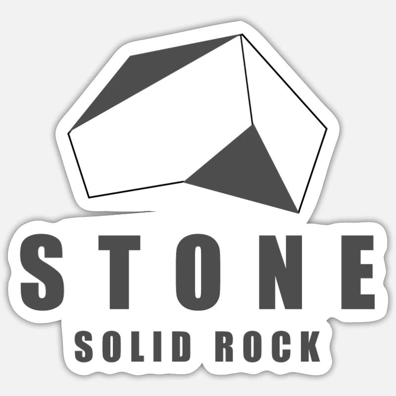 Stone solid rock - Solider Stein Sticker Größe S (10 x 10 cm)
