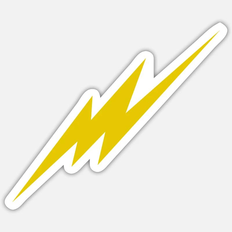Lightning - Sticker size S (10 x 10 cm) - white matte