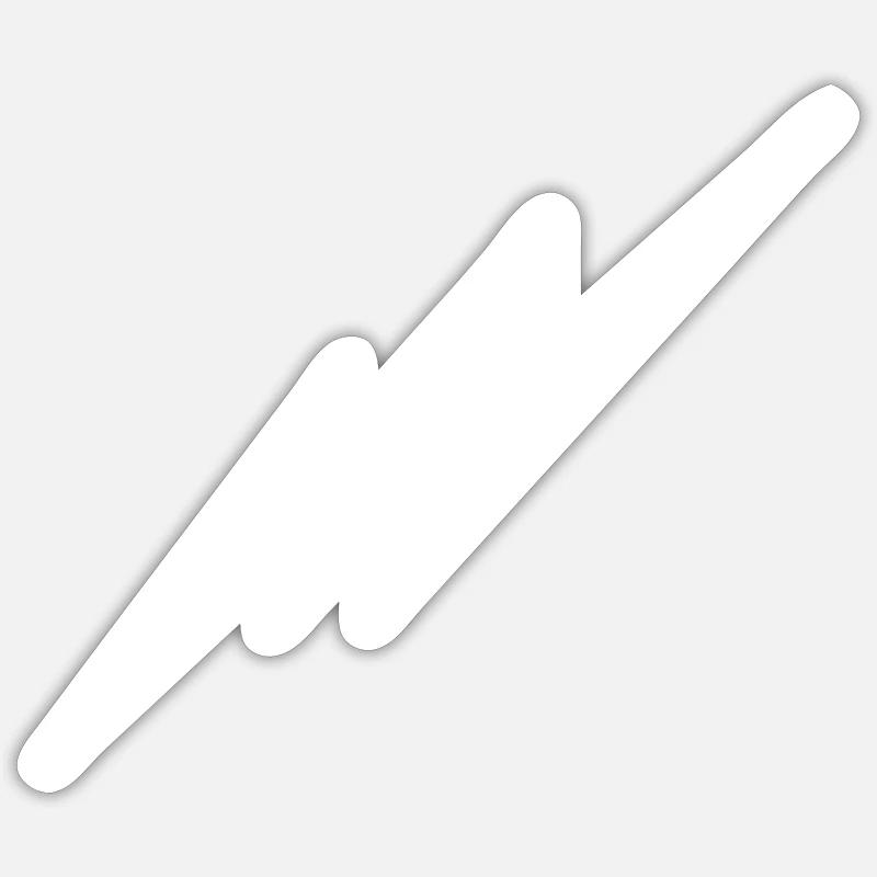 Blitz - Sticker Größe S (10 x 10 cm) - Mattweiß