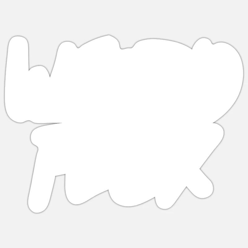 Bizarre - Sticker taille S (10 x 10 cm) - blanc mat
