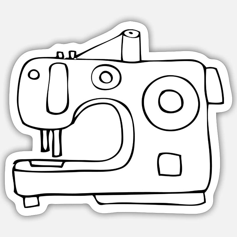 Sewing machine Sticker size S (10 x 10 cm)