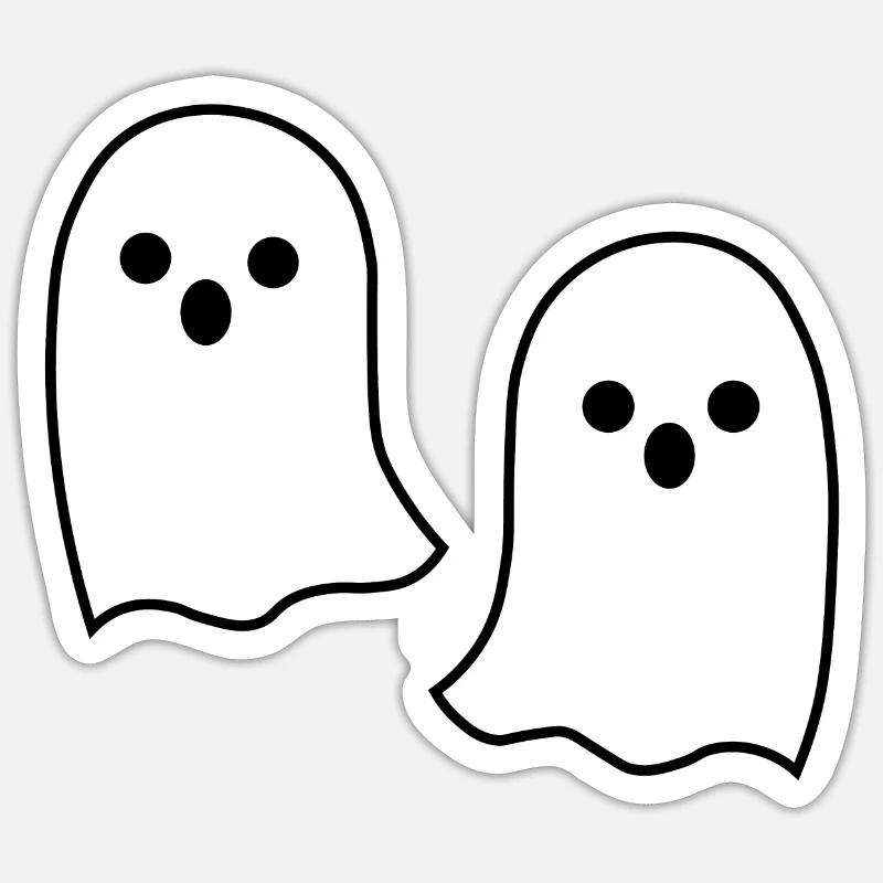 ghosts - Sticker size S (10 x 10 cm) - white matte