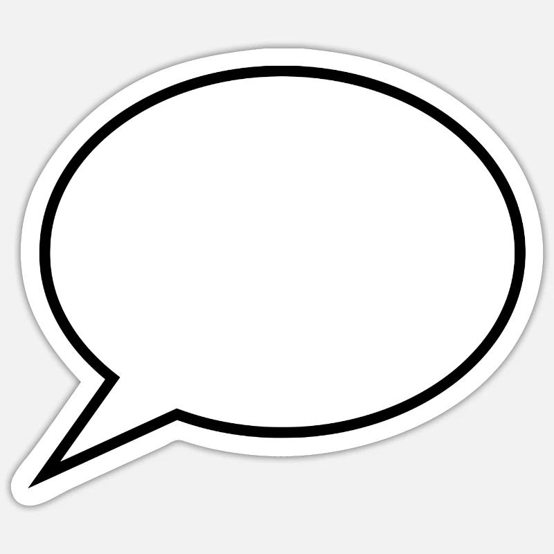 Personalize your own speech bubble Comic Sticker size S (10 x 10 cm)