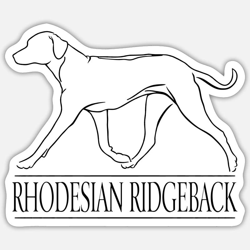 RHODESIAN RIDGEBACK chien Wilsigns - Sticker taille S (10 x 10 cm) - blanc mat