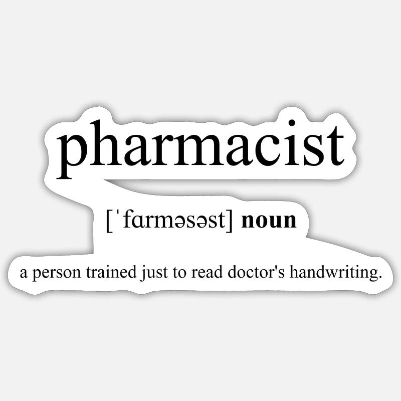 Pharmacist (Apotheker) Definition Dictionary Sticker Größe S (10 x 10 cm)