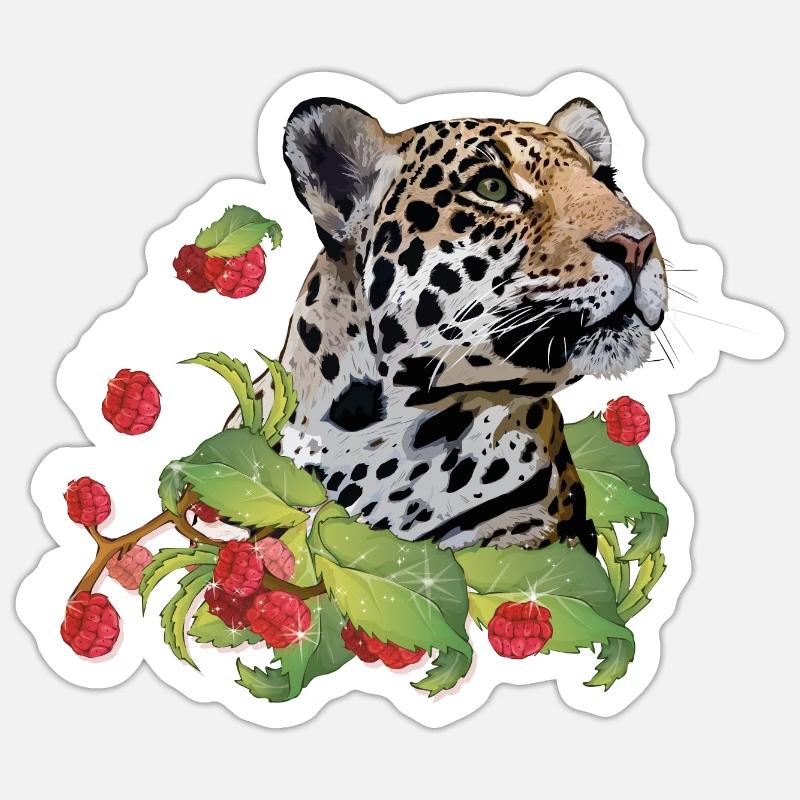 Jaguar - Sticker taille S (10 x 10 cm) - blanc mat