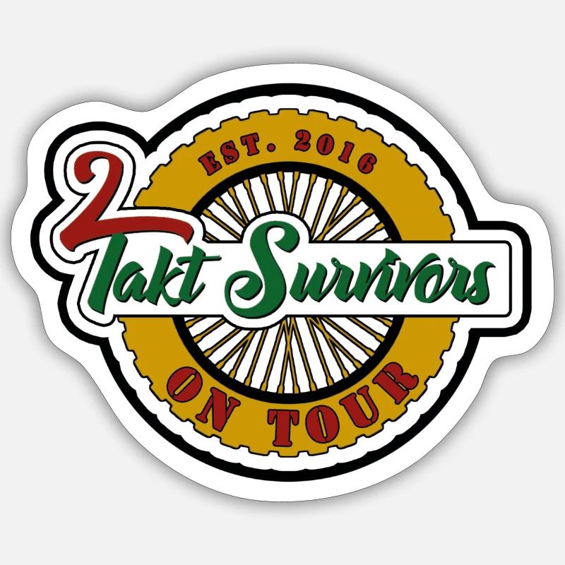 Survivant de 2 AVC Sticker taille S (10 x 10 cm)