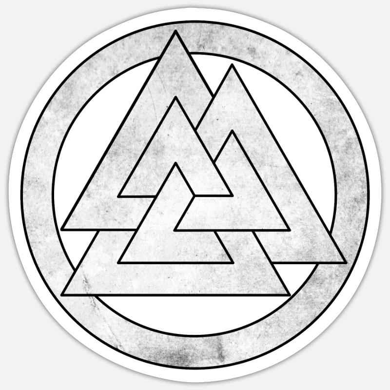 Wikinger Symbol Geschenkidee - Sticker Größe S (10 x 10 cm) - Mattweiß