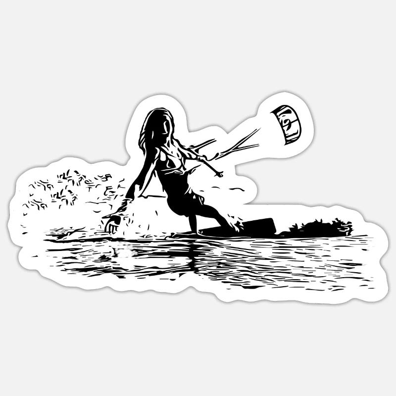 Kite-Surfer - Kiting Sticker size S (10 x 10 cm)