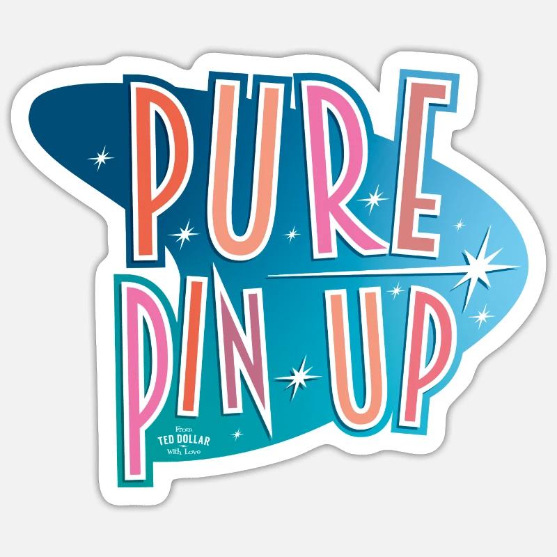 Blaue Atom-PPU - Sticker Größe S (10 x 10 cm) - Mattweiß