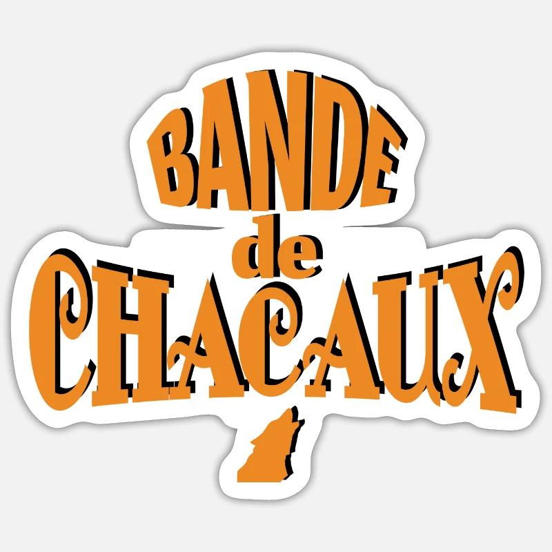 bande de chacaux - Sticker taille S (10 x 10 cm) - blanc mat