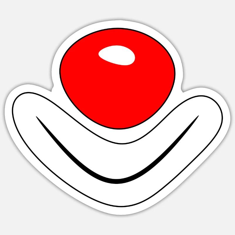 Ich bin ein Clown - Sticker Größe S (10 x 10 cm) - Mattweiß