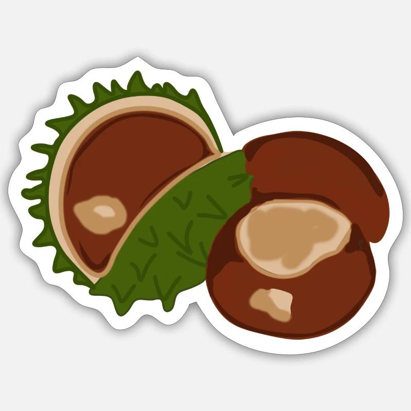 Chestnut colored Sticker size S (10 x 10 cm)