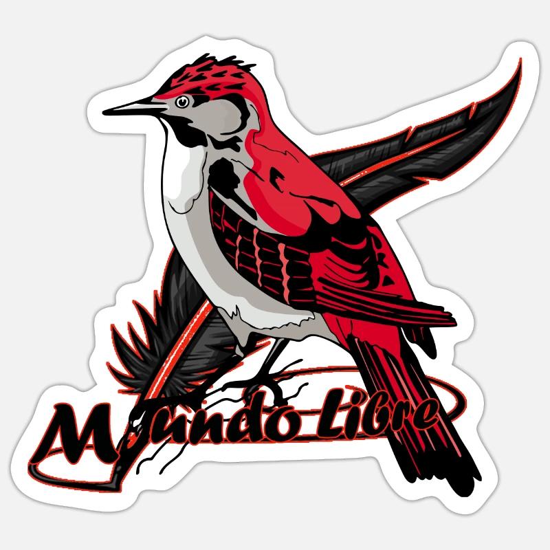 Oiseau Flytrap rouge Sticker taille S (10 x 10 cm)