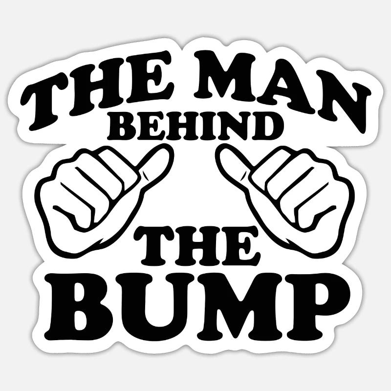 Der Mann hinter der Beule Sticker Größe S (10 x 10 cm)