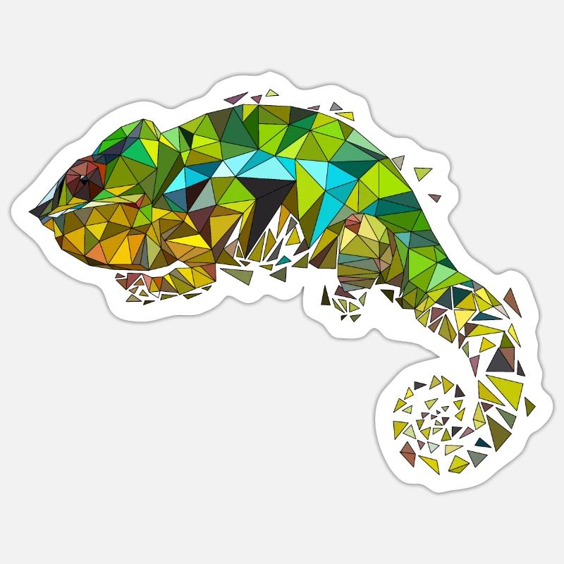 Chameleon | Low Poly Sticker size S (10 x 10 cm)