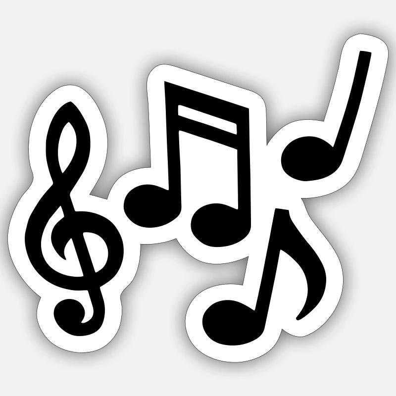 noten - Sticker Größe S (10 x 10 cm) - Mattweiß