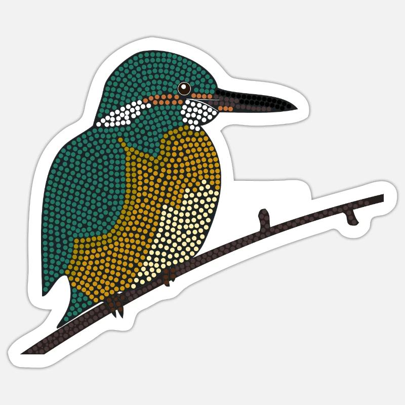 Eisvogel Sticker Größe S (10 x 10 cm)