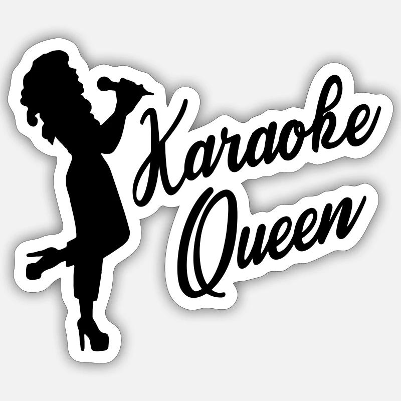 Karaoke Queen Sticker Größe S (10 x 10 cm)