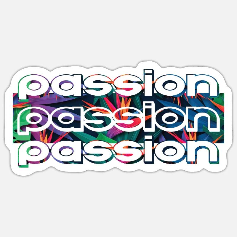 Passion Blumen Urlaub Freizeit - Sticker Größe S (10 x 10 cm) - Mattweiß