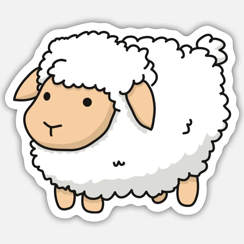 Comic-Schaf - Sticker Größe S (10 x 10 cm) - Mattweiß