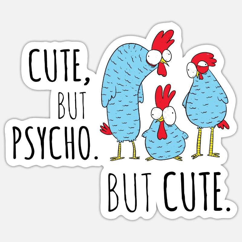 Poulets Drôles de sort Sticker taille S (10 x 10 cm)