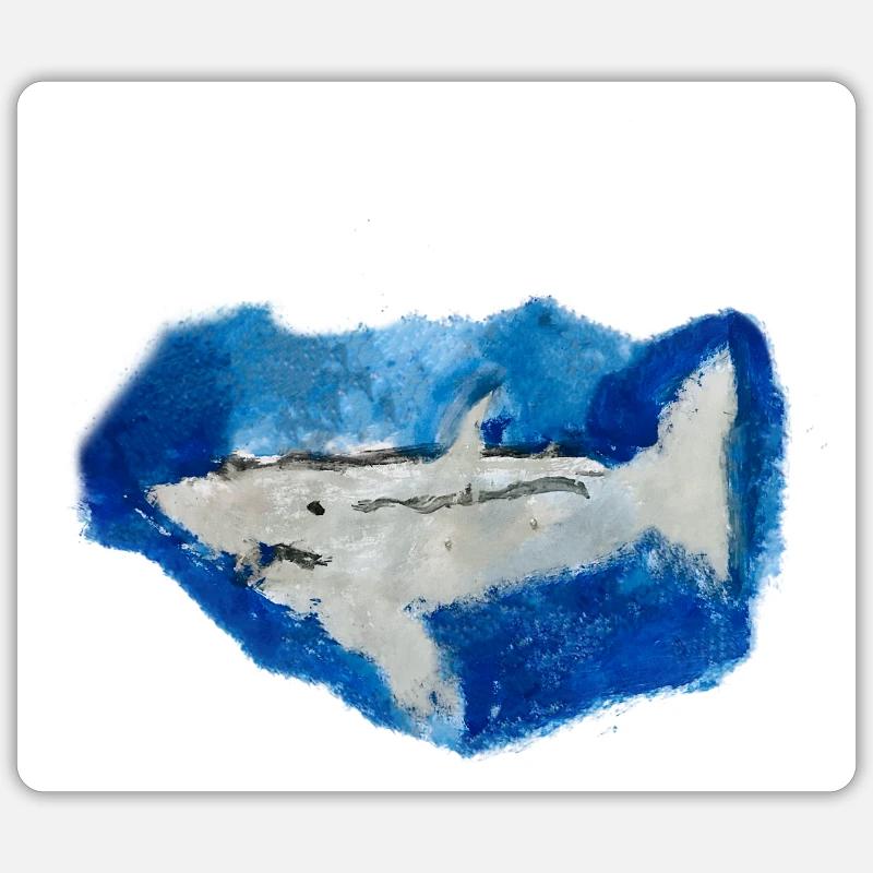 shark - Sticker size S (10 x 10 cm) - white matte