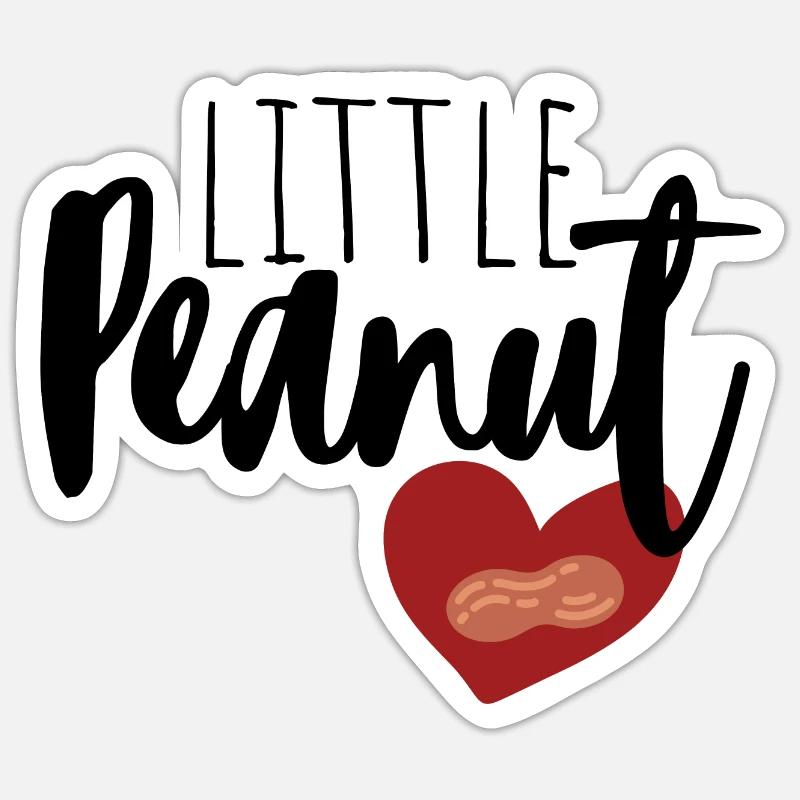 Petite arachide - Sticker taille S (10 x 10 cm) - blanc mat
