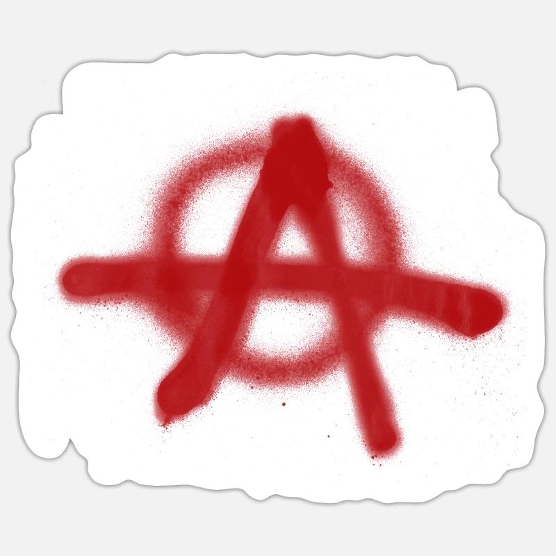 Anarchy - Sticker Größe S (10 x 10 cm) - Mattweiß