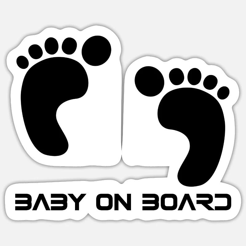 Baby on Board, Kind Schnuller Mutter Sticker Auto - Sticker Größe S (10 x 10 cm) - Mattweiß