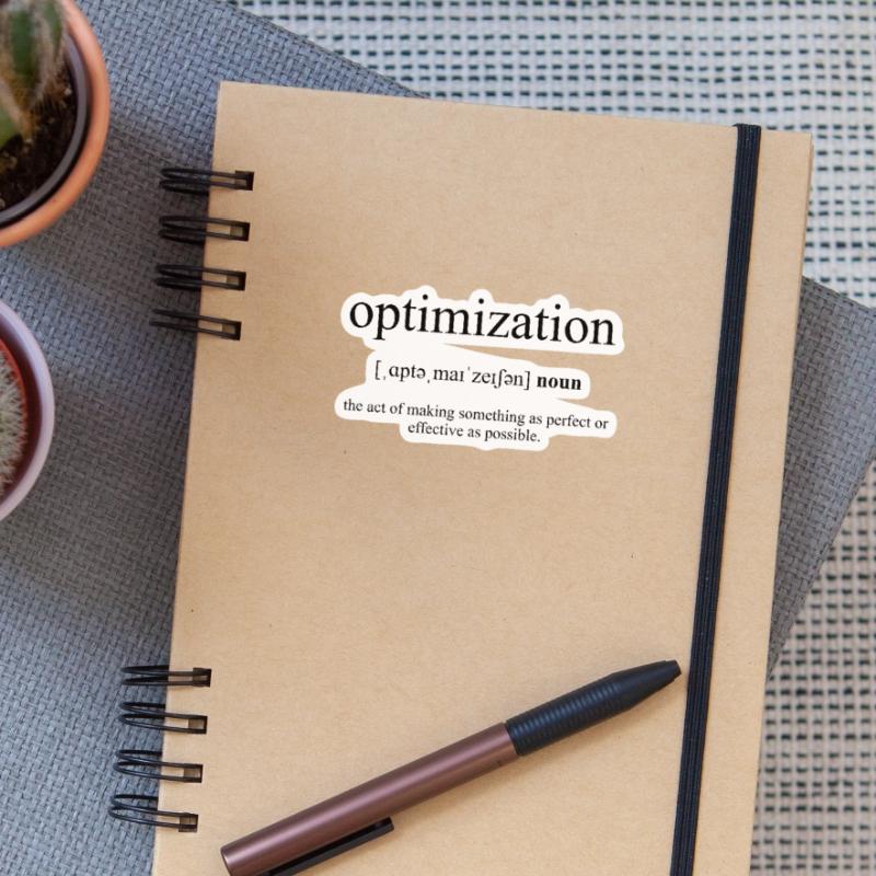 Optimization (Optimization) Definition Dictionary Sticker size S (10 x 10 cm)
