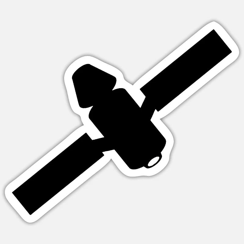 satellite world - Sticker size S (10 x 10 cm) - white matte
