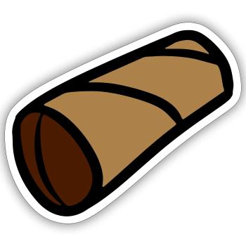 PQ Rouleau de papier hygiénique - Sticker taille S (10 x 10 cm) - blanc mat - Devant