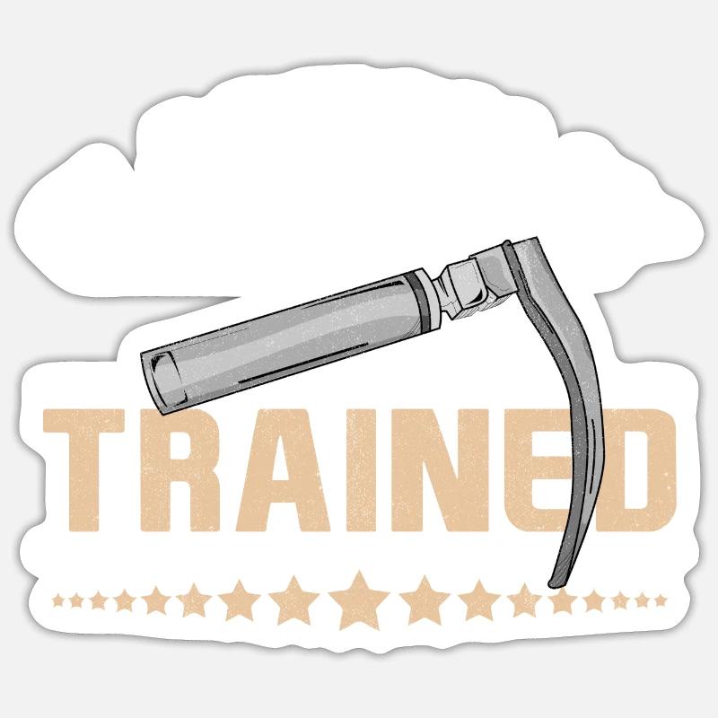Classically Trained Anesthetist Laryngoscope - Sticker size S (10 x 10 cm) - white matte