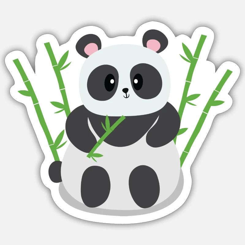 panda - Sticker Größe S (10 x 10 cm) - Mattweiß