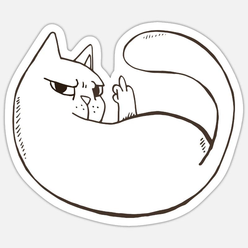 Cat Evil Cat Cat Friend - Sticker size S (10 x 10 cm) - white matte
